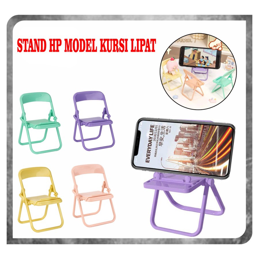 Jual Dudukan Hp Stand Hp Model Kursi Lipat Macaron Hd Shopee