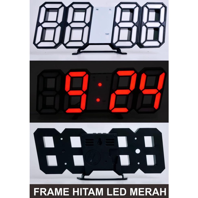 Jual Jam Led Digital Minimalis Jam Meja Dan Dinding Wall Clock Table ...