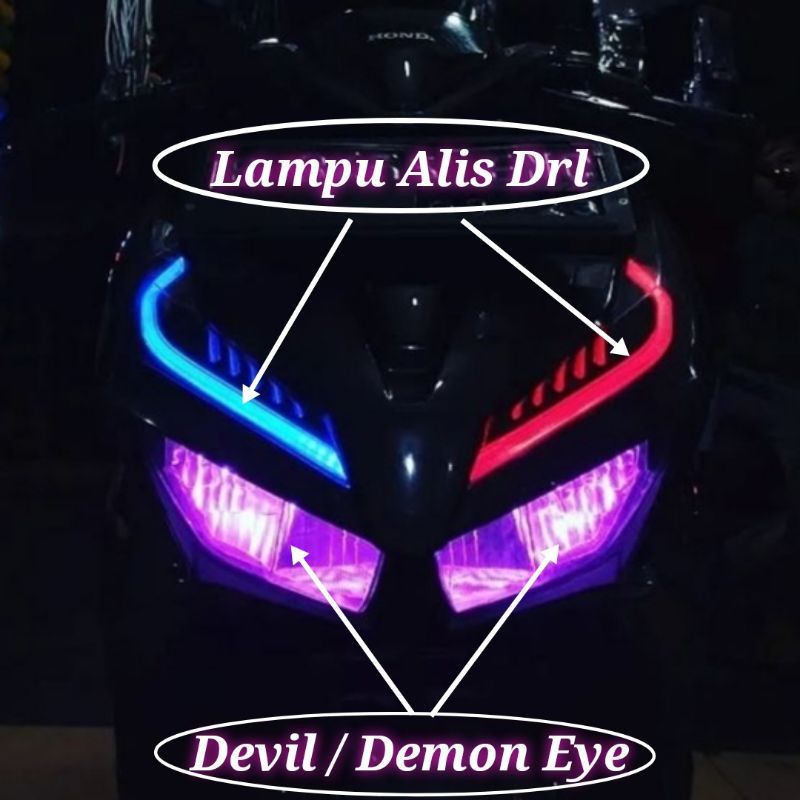 Jual LAMPU LED DEMON EYE DEVIL EYE 12V 9 TITIK GRADE A++ SUDAH PAKAI ...