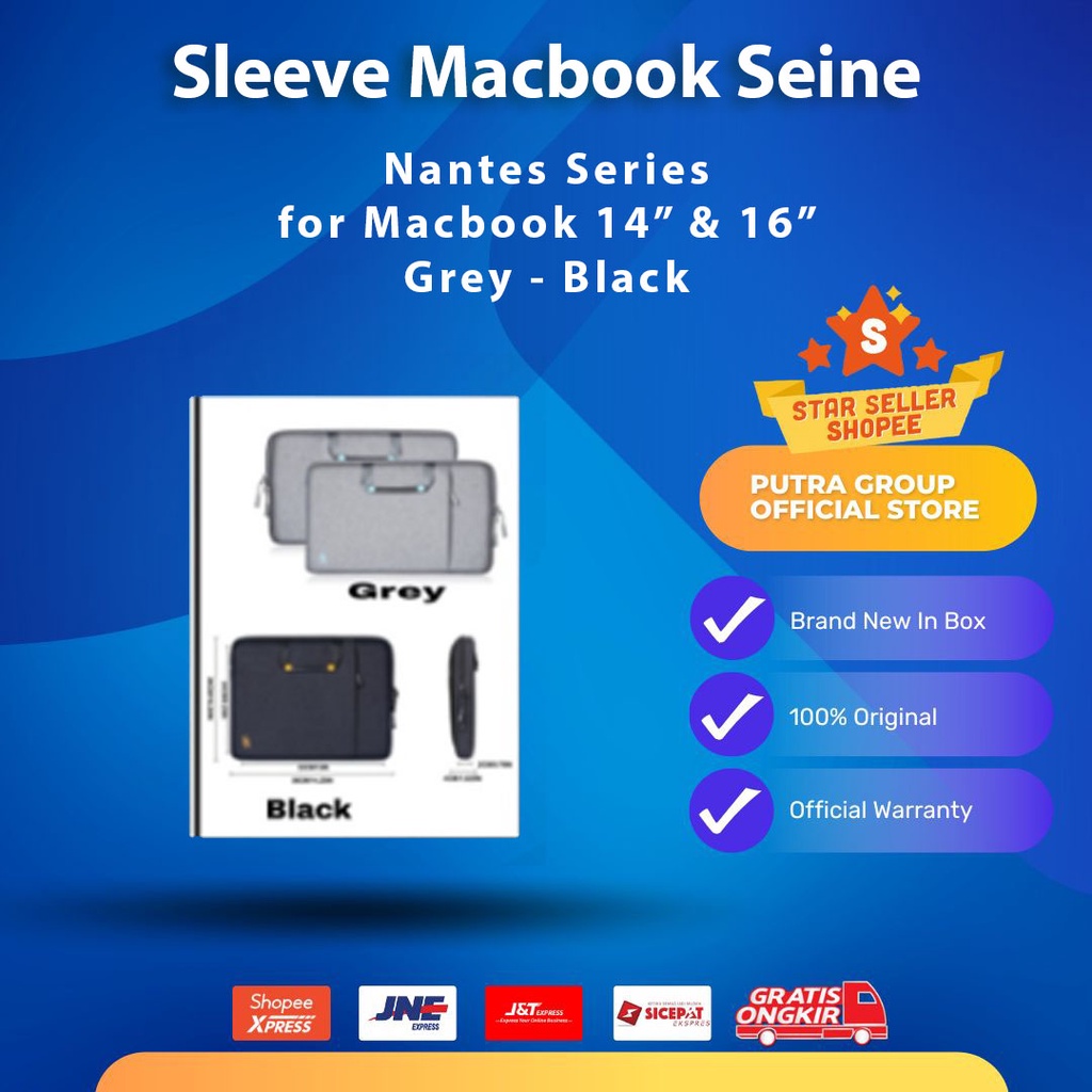 Jual Sleeve Macbook Pro M1 Pro Max 14" 16" inch Nantes Series Seine