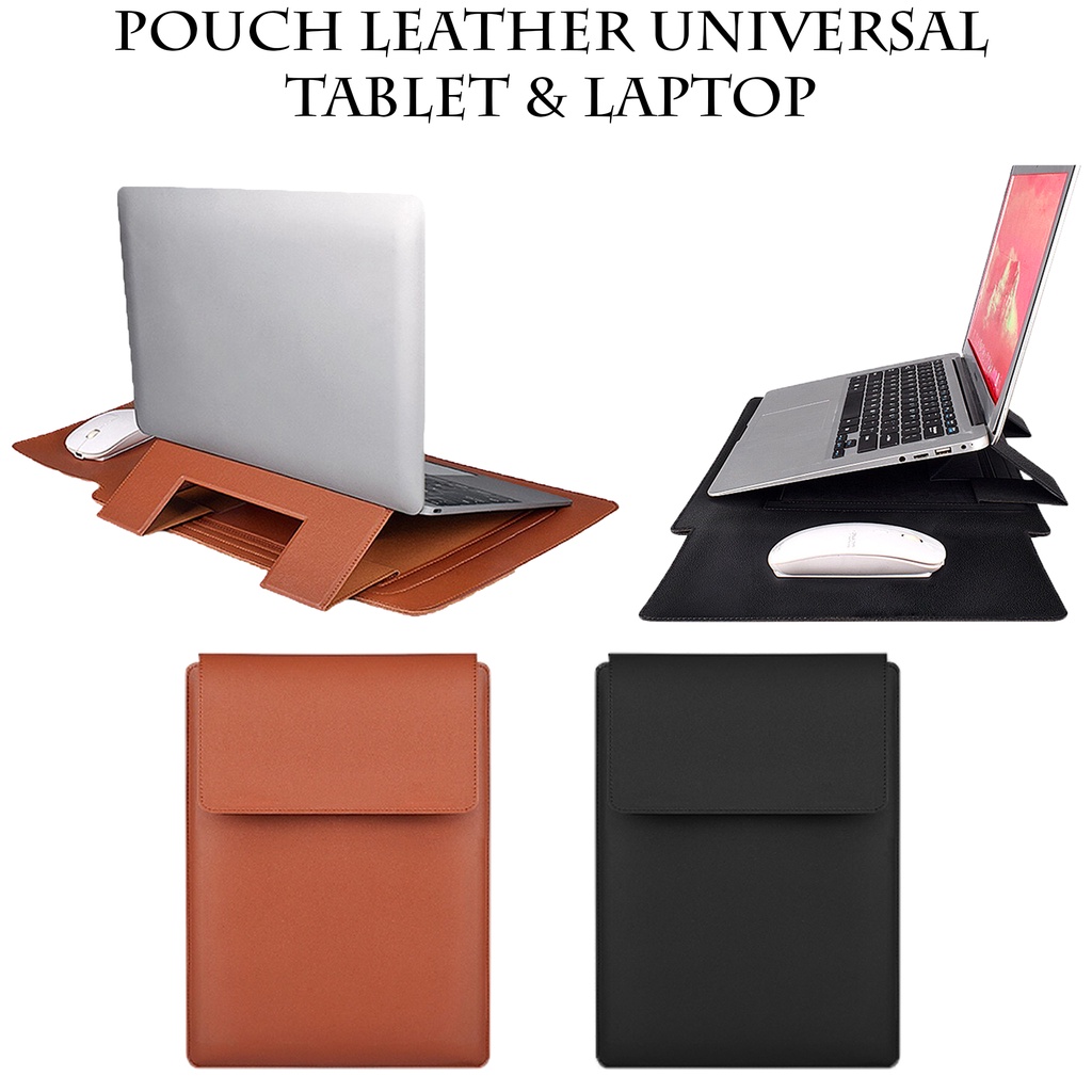 Jual Tas Laptop Universal Bentuk Pouch Leather Bags Sleeve Case Laptop ...