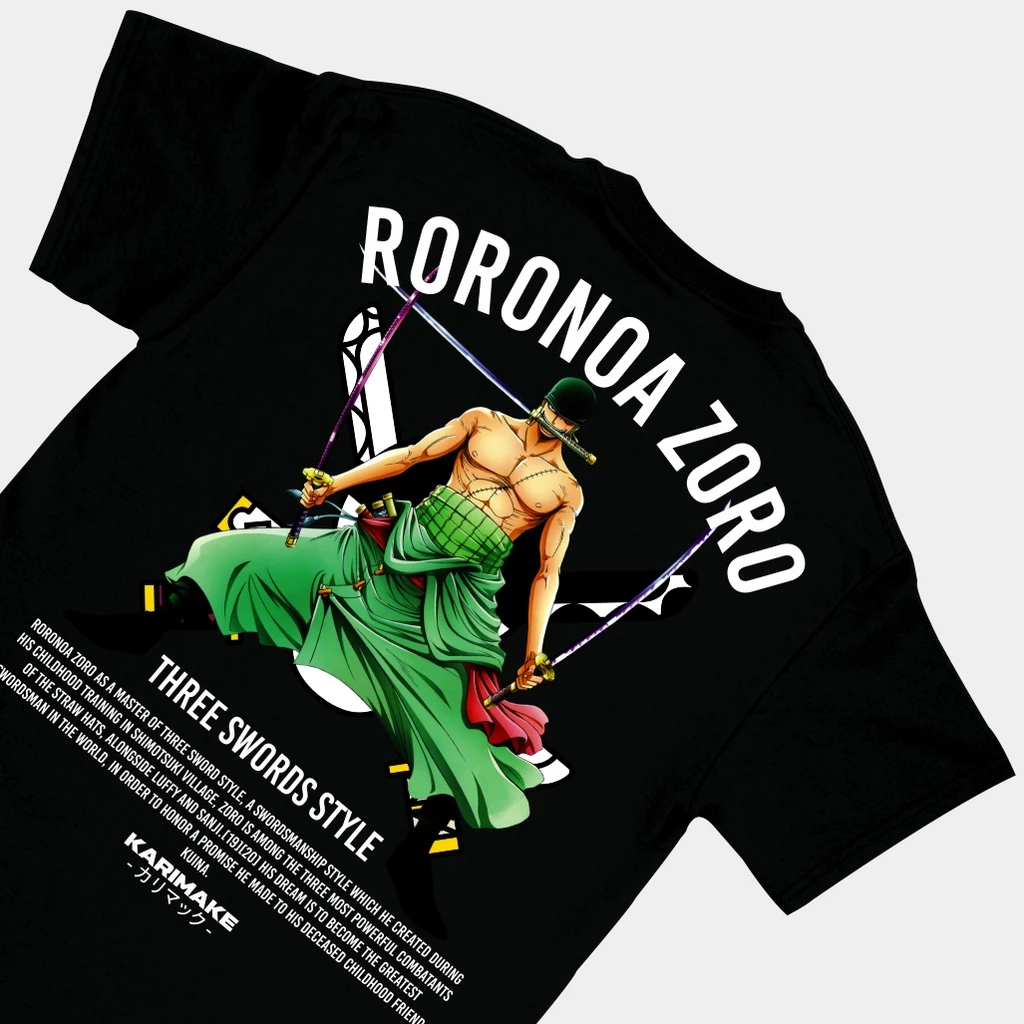 Baju Kaos Anak Unisex Gambar Anime ONE PIECE RORONOA ZORO SWORDSMAN