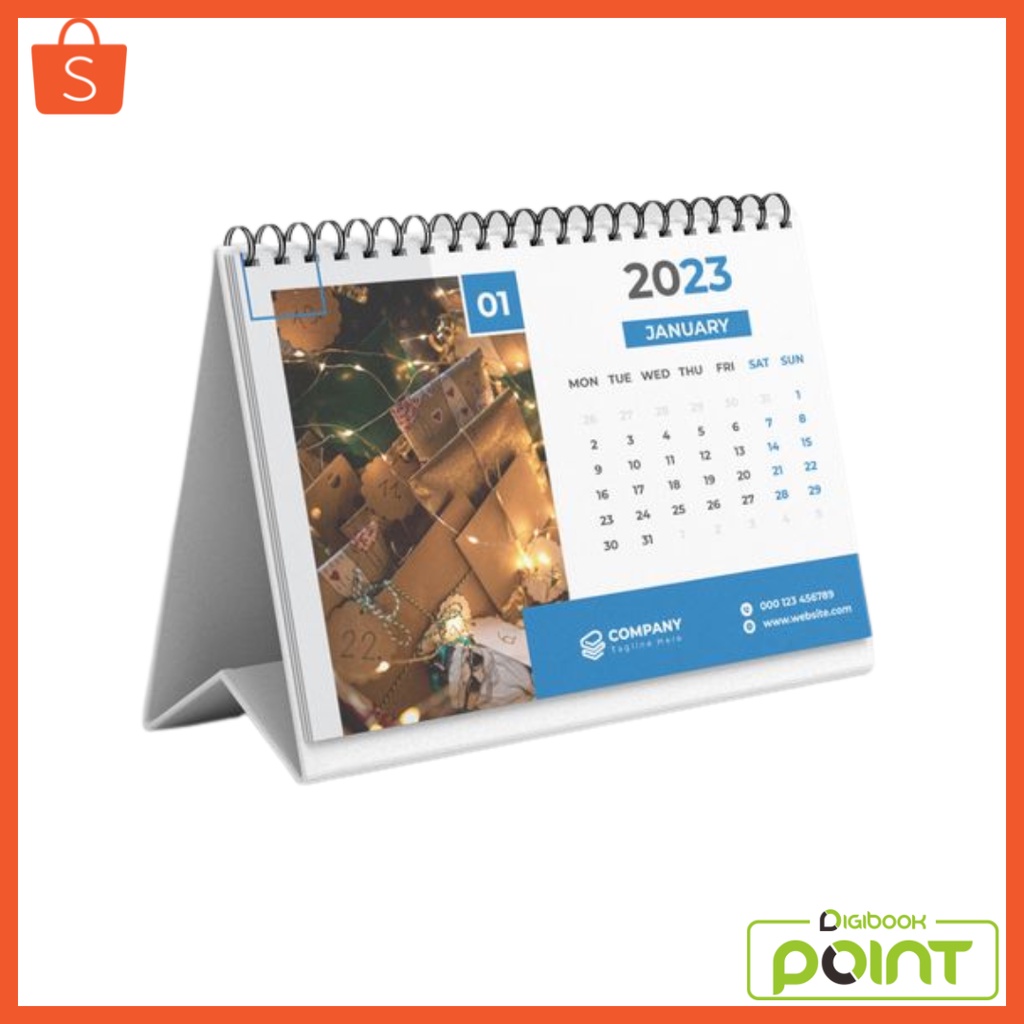 Jual Kalender Meja 2026 Custom – 8 Lembar 1 Sisi AC 260 Tatakan Linen ...
