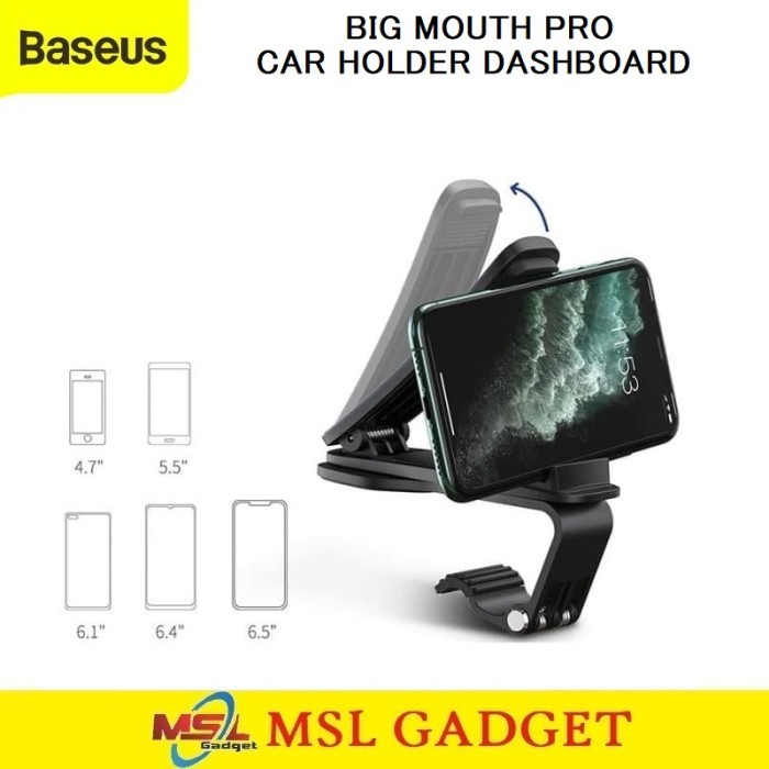 Jual Baseus Car Phone Holder HP Jepit Dashboard Speedometer Mobil Big