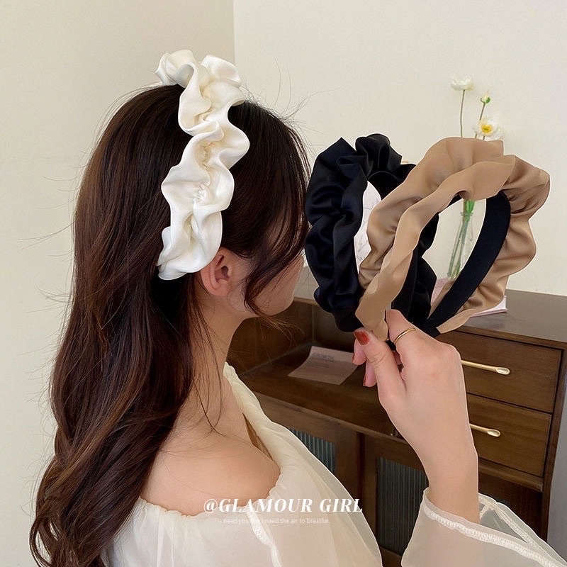 Jual Caliloops Bando Bandana Kerut Scrunchie Nagita Korea Dewasa Lebar Wina Shopee Indonesia 