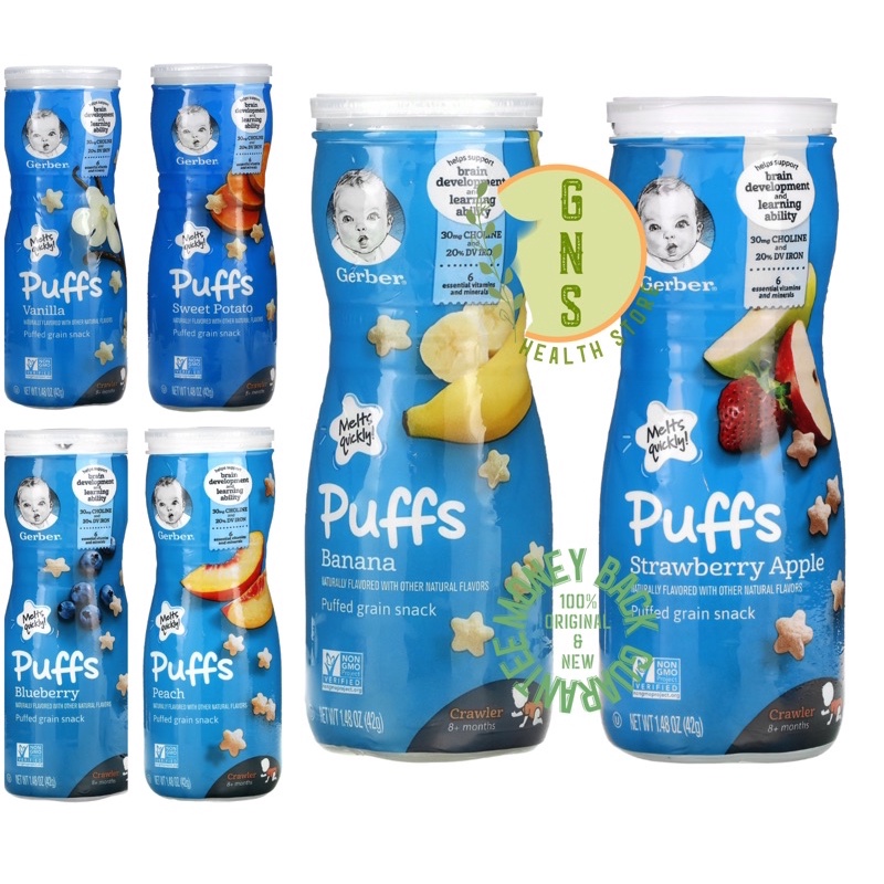 Jual Gerber Puffs Puff Cereal Snack Puff 8+ months Snack Bayi Shopee