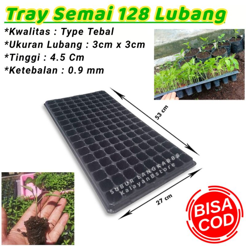 Jual TRAY SEMAI 128 LUBANG ISI 1 s/d 3 PCS | Shopee Indonesia