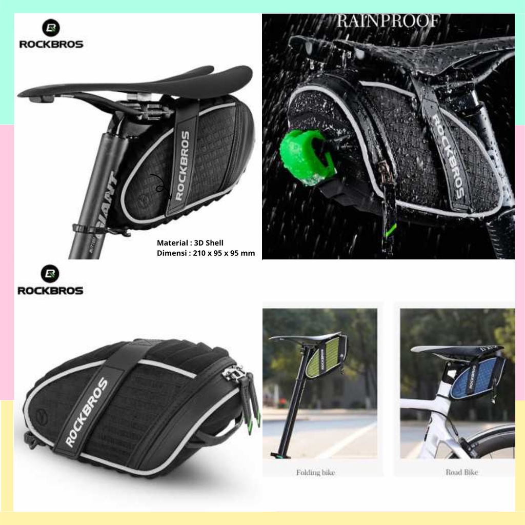 Jual Rockbros Tas Sepeda 3D Shell Waterproof - C16 | Shopee Indonesia