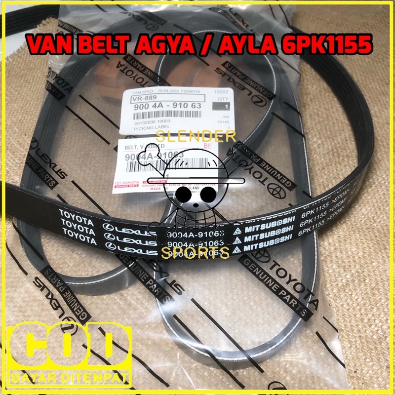 Jual TALI KIPAS AGYA 6PK1155 - VAN BELT - FAN BELT AGYA AYLA - 9004A