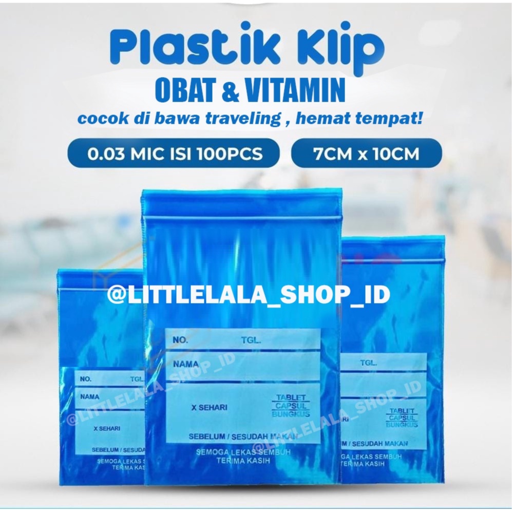 Jual Plastik Klip Biru Ziplock X Isi Tebal Cocok Untuk Obat Vitamin Supplemen Saos