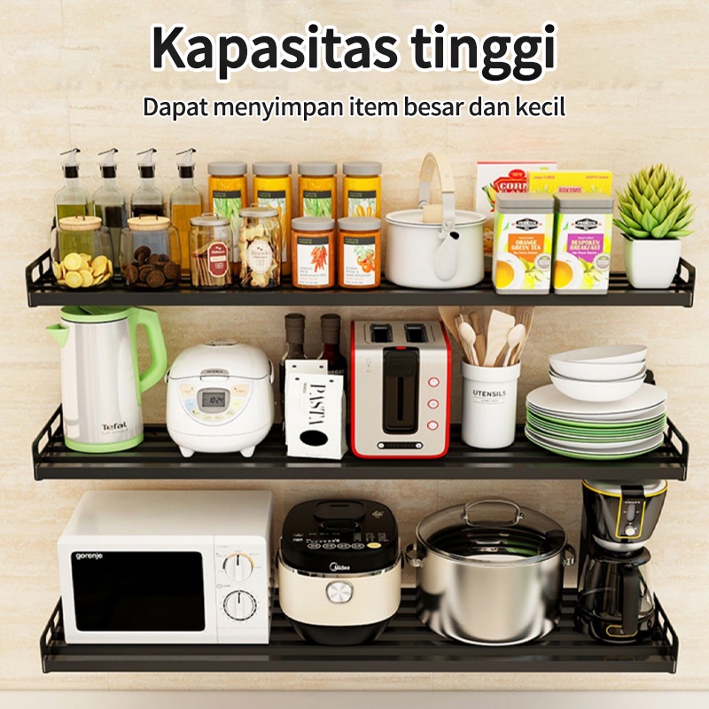 Jual Rak Microwave Rak Dapur Dinding Rak Bumbu Gantung yang Oven Rak Kitchen Rack Tempat ...