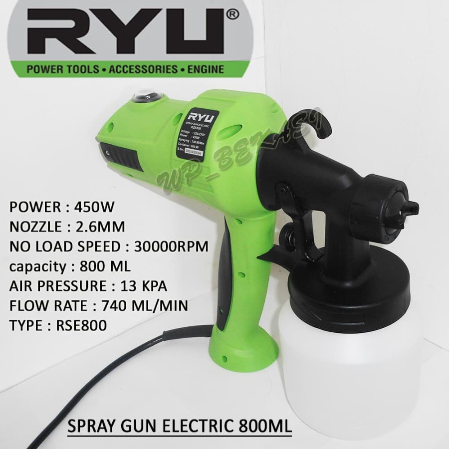 Jual RYU By TEKIRO Spray Gun Paint Zoom Electric Alat Cat Spet Listrik