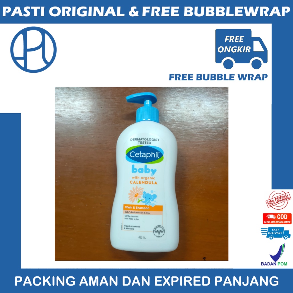 Jual CETAPHIL BABY WASH & SHAMPOO WITH ORGANIC CALENDULA 400ML SABUN SAMPO BAYI KULIT SENSITIF