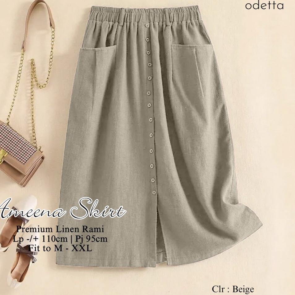 Jual Tren Terbaru Rok Skirt Wanita Jumbo Kekinian AMEENA | Shopee Indonesia