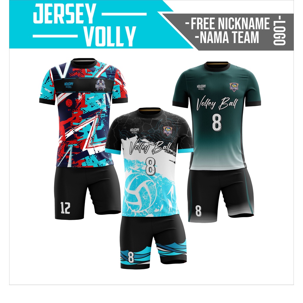 Jual JERSEY VOLLEYBALL FULL PRINTING DESAIN BEBAS, FREE NICKNAME, NAMA