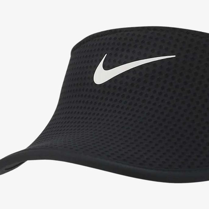 Jual KEKINIAN!!! Nike DriFIT AeroBill Running Visor Hitam DV2998010 Topi Original Shopee