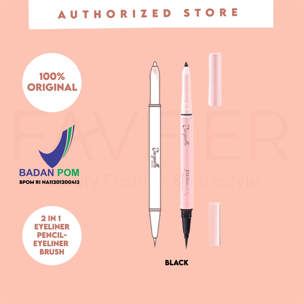 Jual JACQUELLE Eyetractive (DoubleTip Eyeliner Pen) Shopee Indonesia