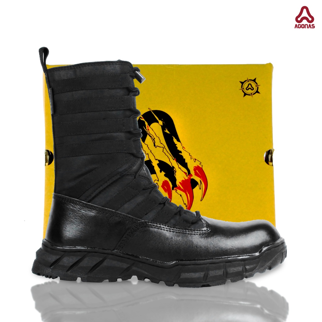 Jual Agonas Sepatu PDL Ninja Kulit Sapi Asli + Box | Shopee Indonesia