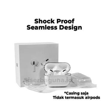 Case AirPods Gen 3 1 2 Pro Hard Casing Bening Dengan Hook Gantungan Apple Clear Transparan Kaca