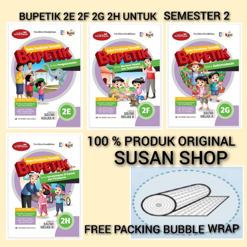 Jual Buku Bupetik Kelas 2 SD 2E 2F 2G 2H Erlangga K13N Untuk Semester 2 ...