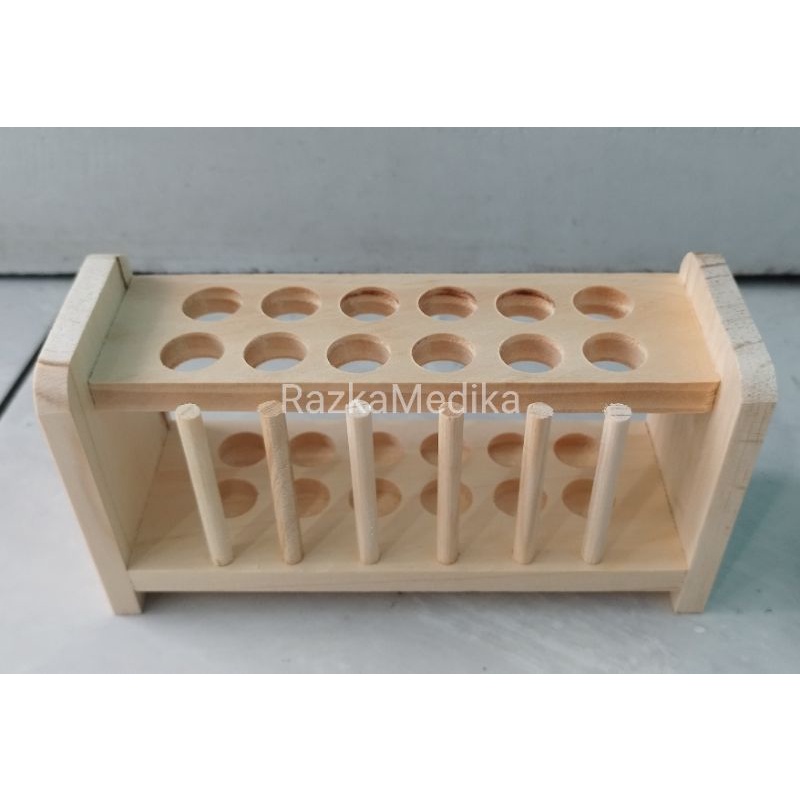 Jual Rak tabung Reaksi Kayu 12 Lubang | Shopee Indonesia