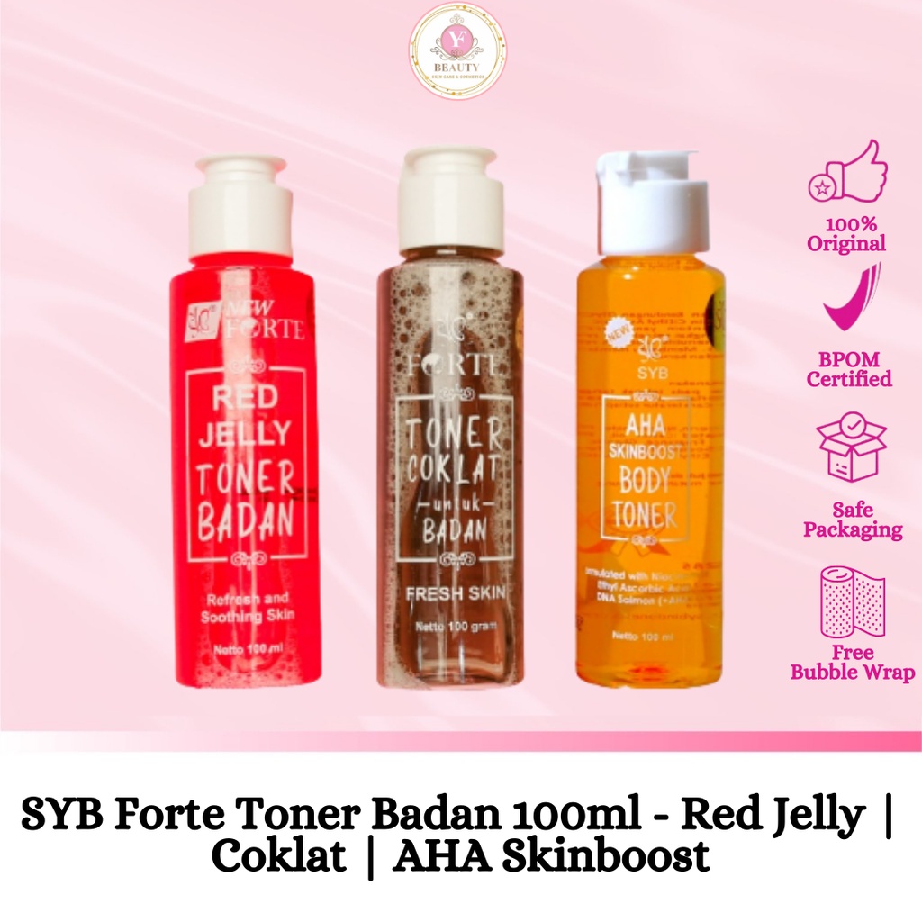 Jual YF BEAUTY SYB Forte Toner Badan 100ml - Red Jelly | Coklat | AHA ...
