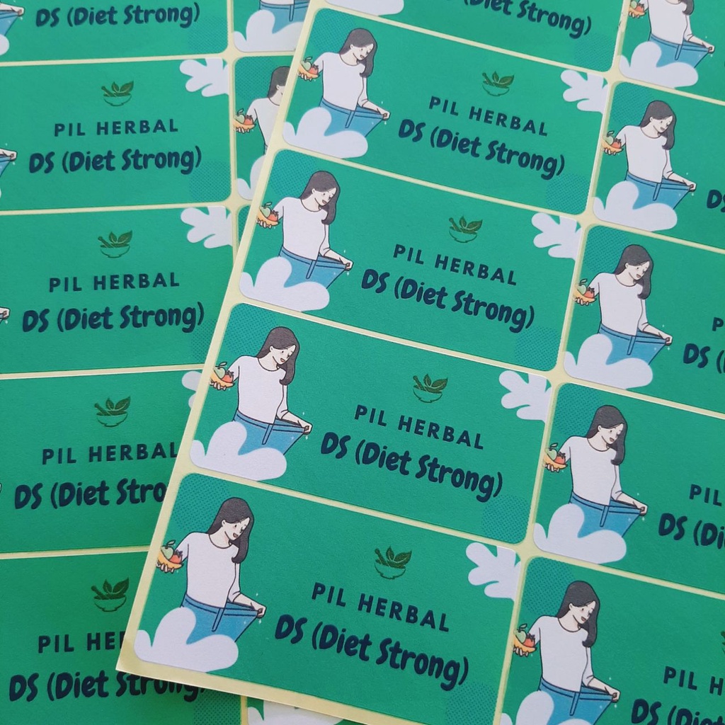 Jual (isi 70 Pcs) Cetak stiker label ukuran 7,6 x 3,8 cm (STK) | Shopee ...