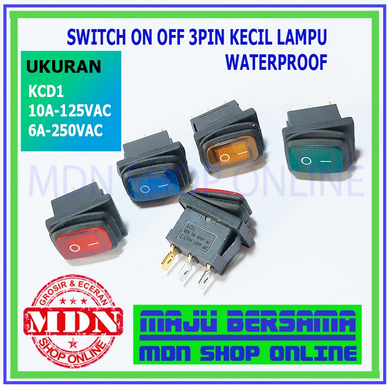 Jual Saklar Switch ON OFF 3pin kecil lampu Waterpoof | Shopee Indonesia