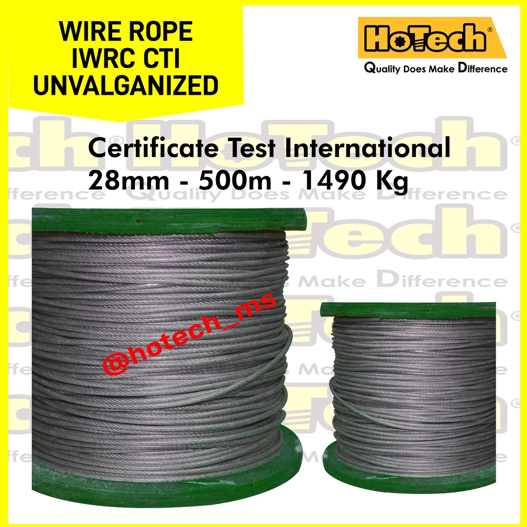 Jual ASANO | Wire Rope IWRC CTI | Ungalvanized | Kawat Besi | Shopee ...