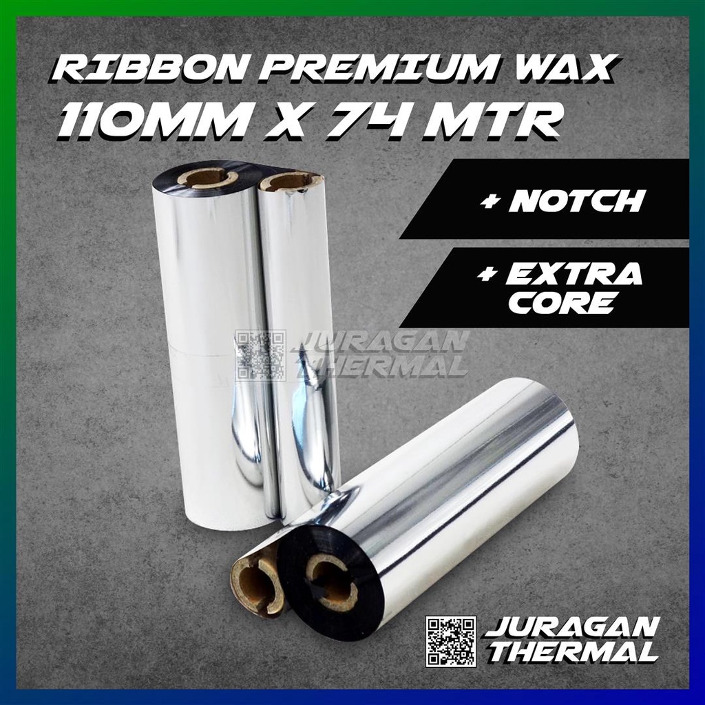 Jual Ribbon Barcode Premium Wax 110x74 M Printe Zebra Gc420t Ribbon 110 X 74 Meter Shopee 3656