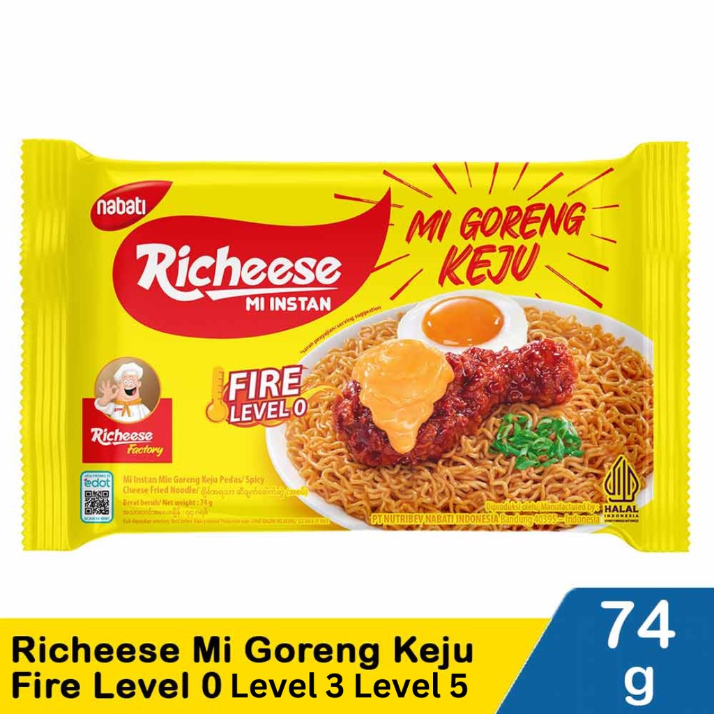 Jual Mie Goreng Viral Richeese Keju Pedas All Level (Level 0, 3, 5 ...