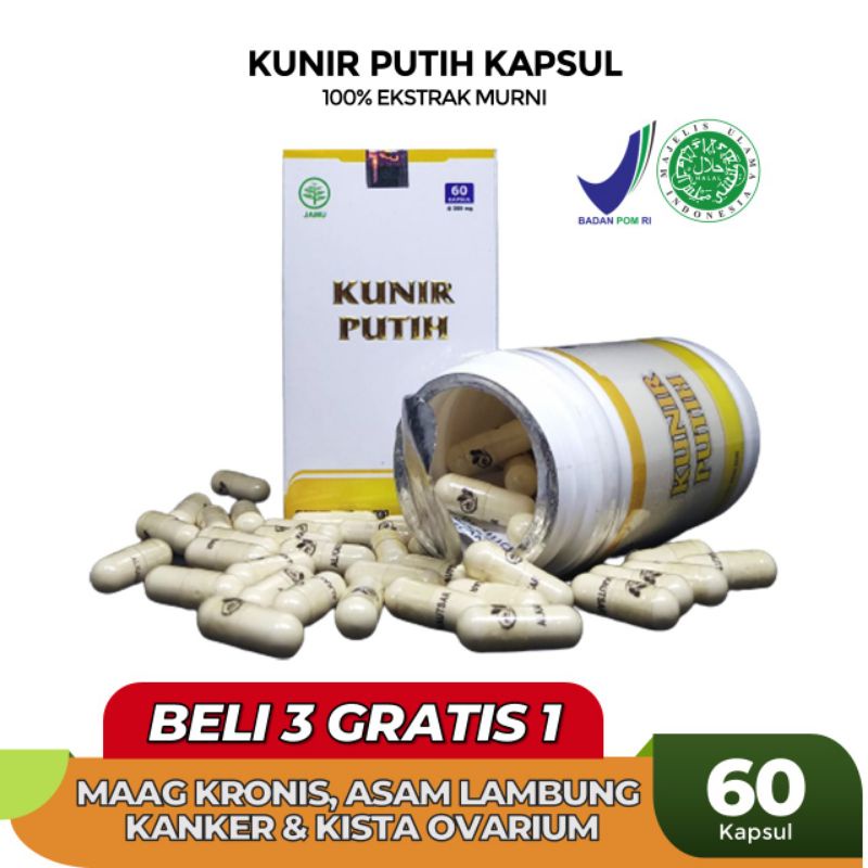 Jual Kunyit Putih Kapsul Obat Herbal Maag Kronis Asam Lambung Gerd Asam Lambung Kanker Dan