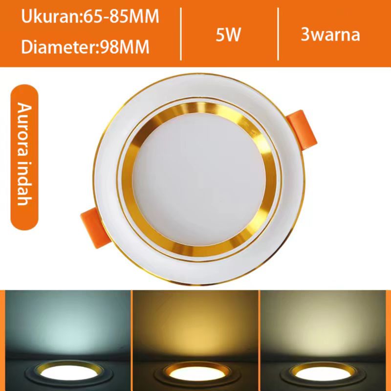 Jual Lampu Downlight LED 5 Watt Waseo (Putih Dan Warm White) | Shopee ...