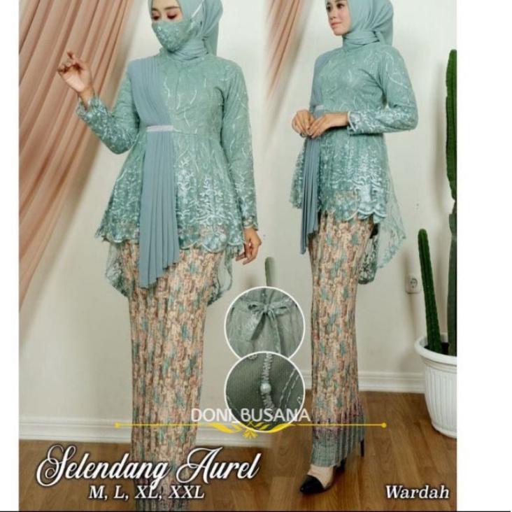 Jual Stok Terbaru SET KEBAYA AURORA SELENDANG/KEBAYA MEWAH/KEBAYA ...