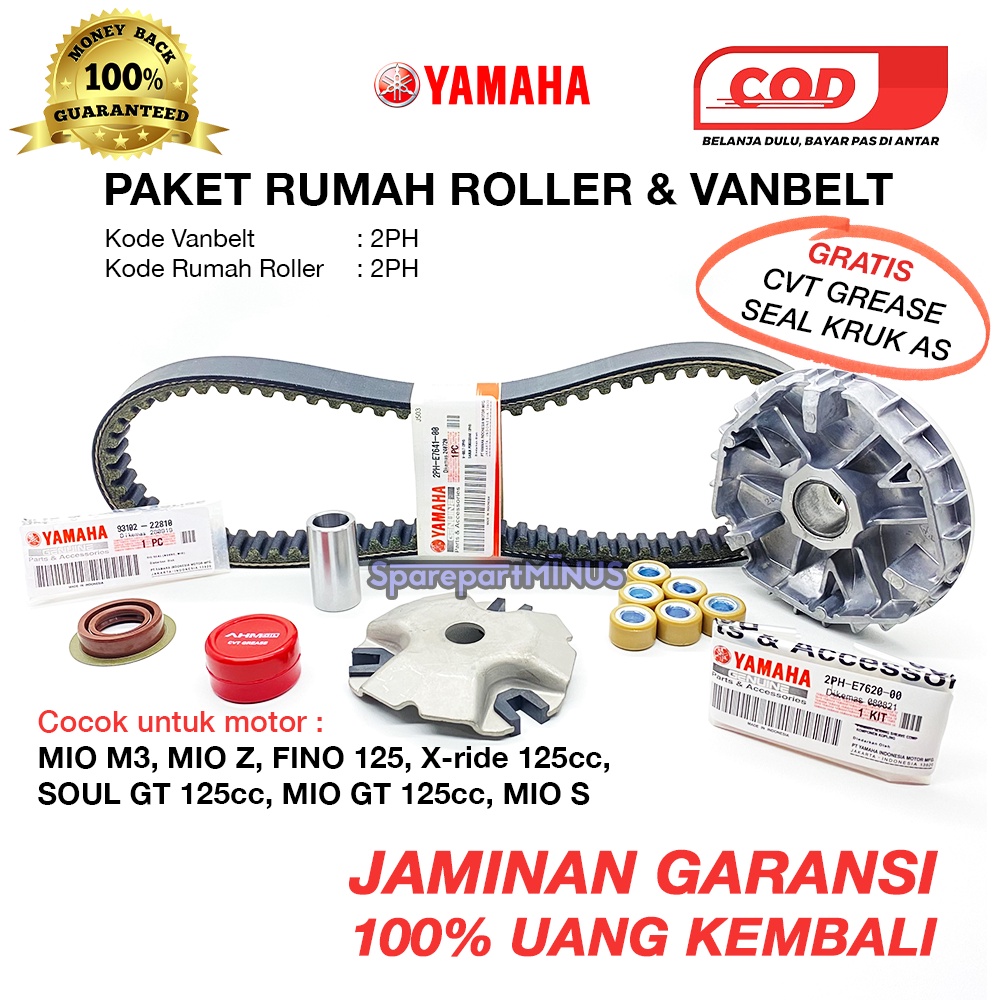 Jual PAKET RUMAH ROLLER SET MIO M3 MIO Z MIO 125 GRATIS VANBELT Shopee Indonesia