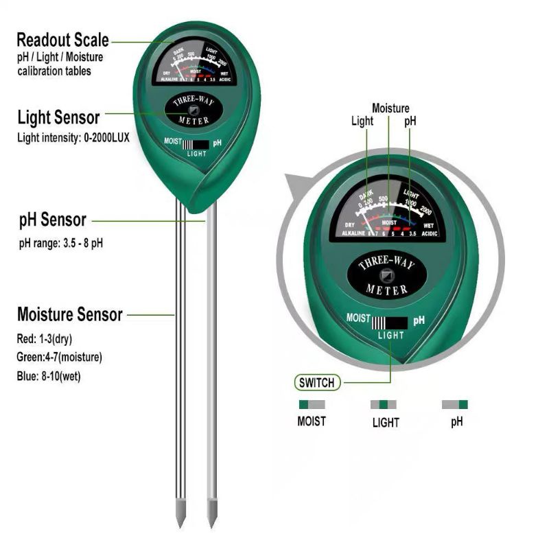 Jual Soil Meter Tester In Alat Ukur Ph Tanah Moisture Cahaya