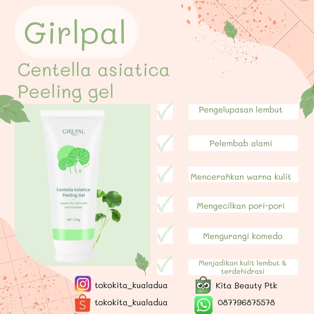 Jual GIRLPAL Centella Asiatica Peeling Gel 100gr | Shopee Indonesia