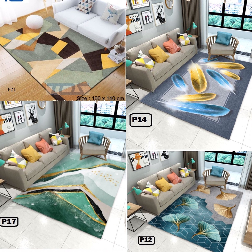 Jual 100x140cm Karpet Rumah Tangga European Style Minimalis Modern