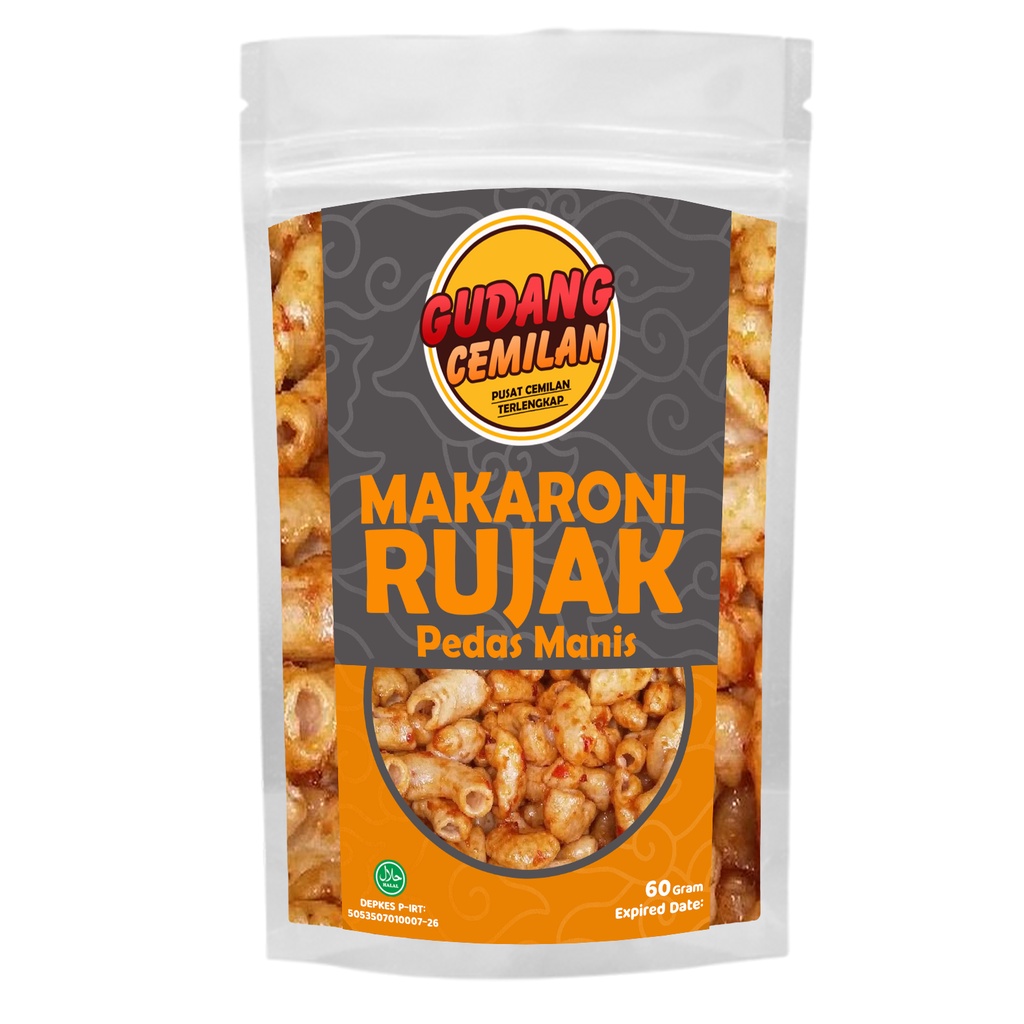 Jual Makaroni Pedas Rujak 60 Gram Kemasan Stp Bening Tebal Dengan Klip