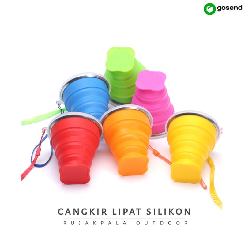 Jual Gelas Kemping Gelas Lipat Silikon Foldabe Ml Mug Lipat Cangkir Camping Gelas