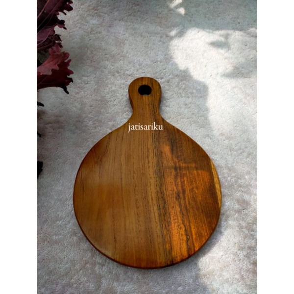Jual talenan mini kayu jati ukuran 24cm pemotong sayuran buah buahan ...