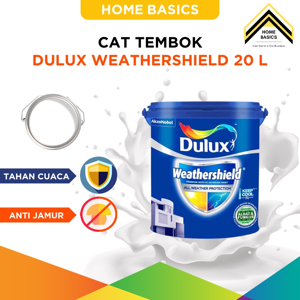 Jual Cat Tembok Putih Dulux Weathershield 20 Liter Cat Eksterior