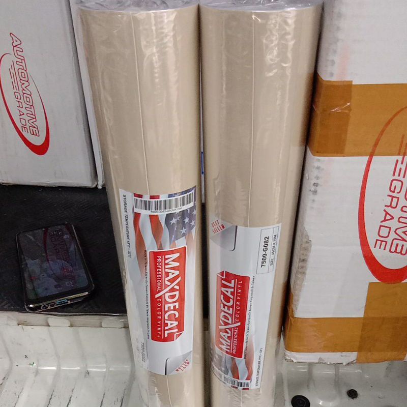 Jual Sticker Skotlet Scotlet Warna Cream Tua Glossy Maxdecal 1 rol