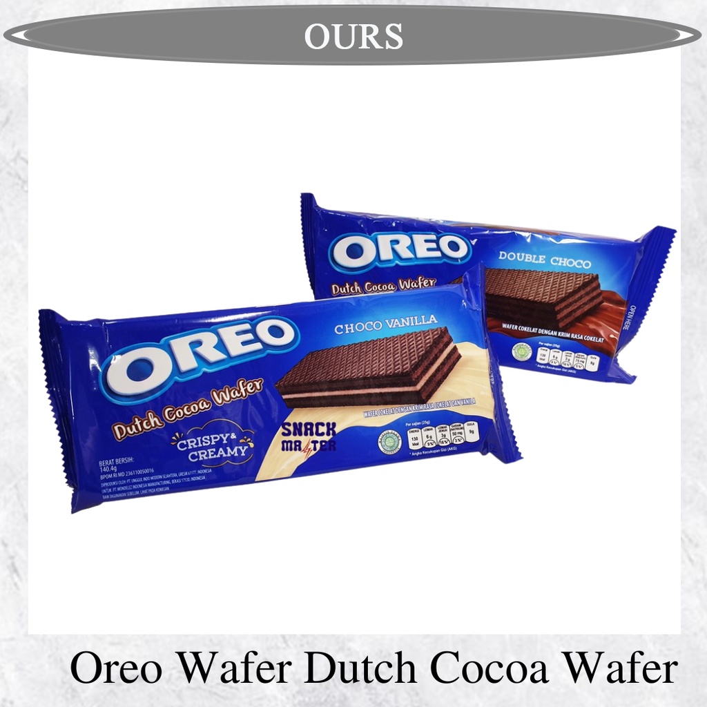 Jual Snack Oreo Wafer Dutch Cocoa Wafer Netto 140 gr OURSHOPNOW ...