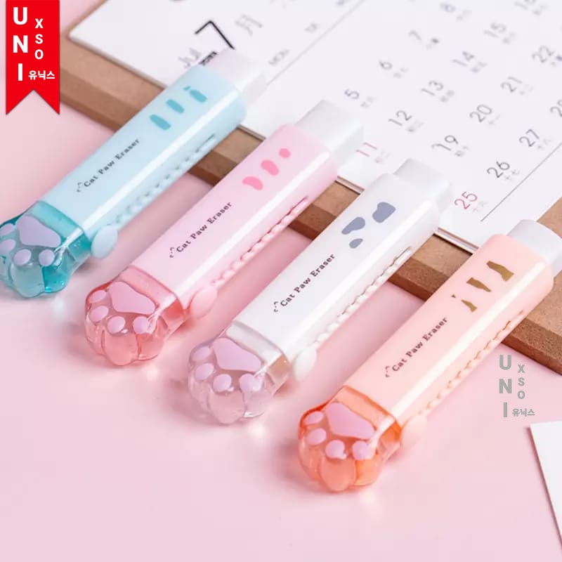 Jual Unixso Penghapus Push Pull Cat Paw Lucu Aesthetic Cute Erase
