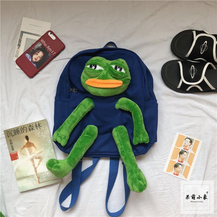 Jual Tas punggung lucu dan unik dengan motif kodok yang menggemaskan