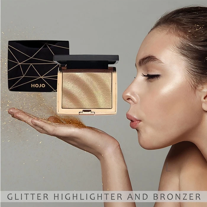 Hope Store - [ BISA COD ] HOJO Highlighter Brilliance 02 Golden 03 Silver Highlights Shimmer Bronzer | AutoStock