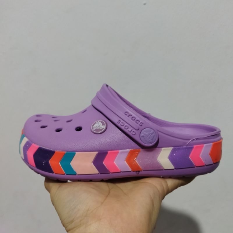 Jual CROCS CHEVRON BEADED CLOG RAINBOW KIDS and JUNIOR Shopee