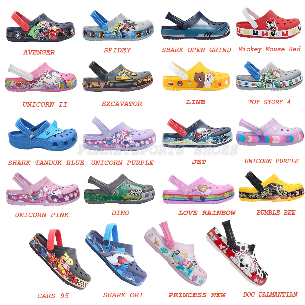 Jual Crocs ANAK FUN LAB / Crocs Karakter / Crocs Anak / Sandal Anak