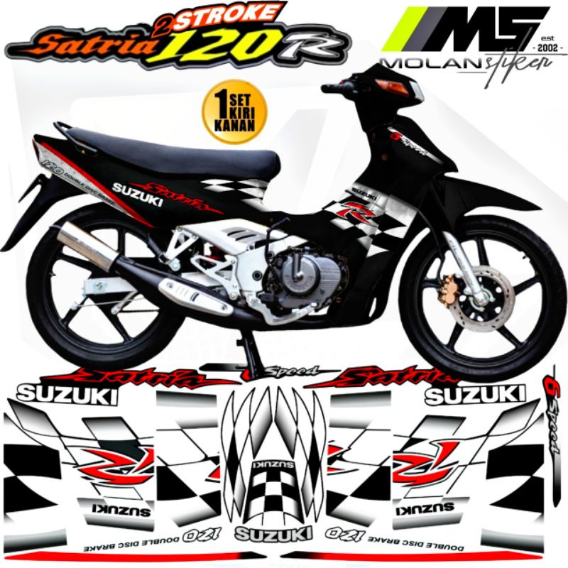Jual Decal Sticker Striping Variasi Motif Ori Satria R 120 SE KENNY ...